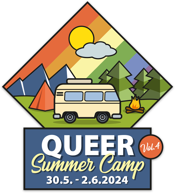 Schon zum vierten Mal schafft das Queer Summer Camp einen Safe Space, bietet gemeinsame Sportaktivitäten und Austausch für queere Reisende | Logo: Queen Summer Camp